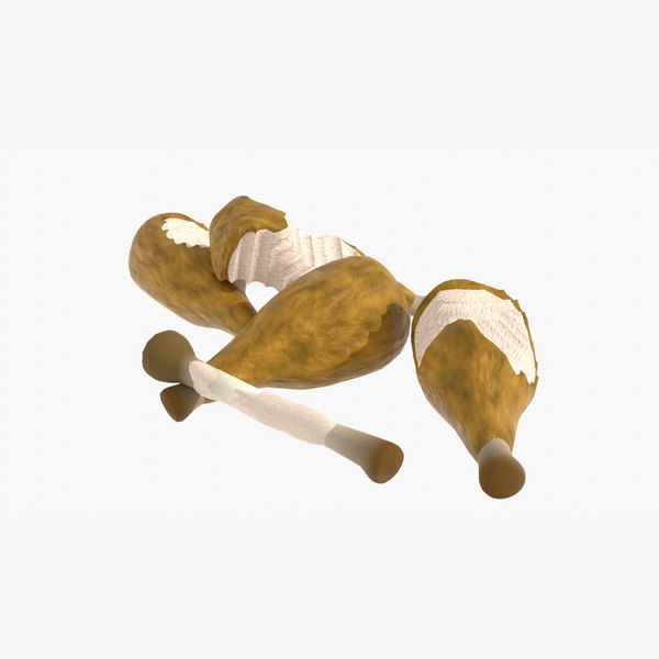 3D модель Chicken Leg Eaten at Stages- Low Poly - TurboSquid 1963517