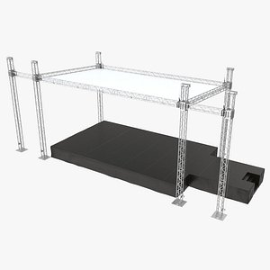 outdoor concert stage large 3D model
