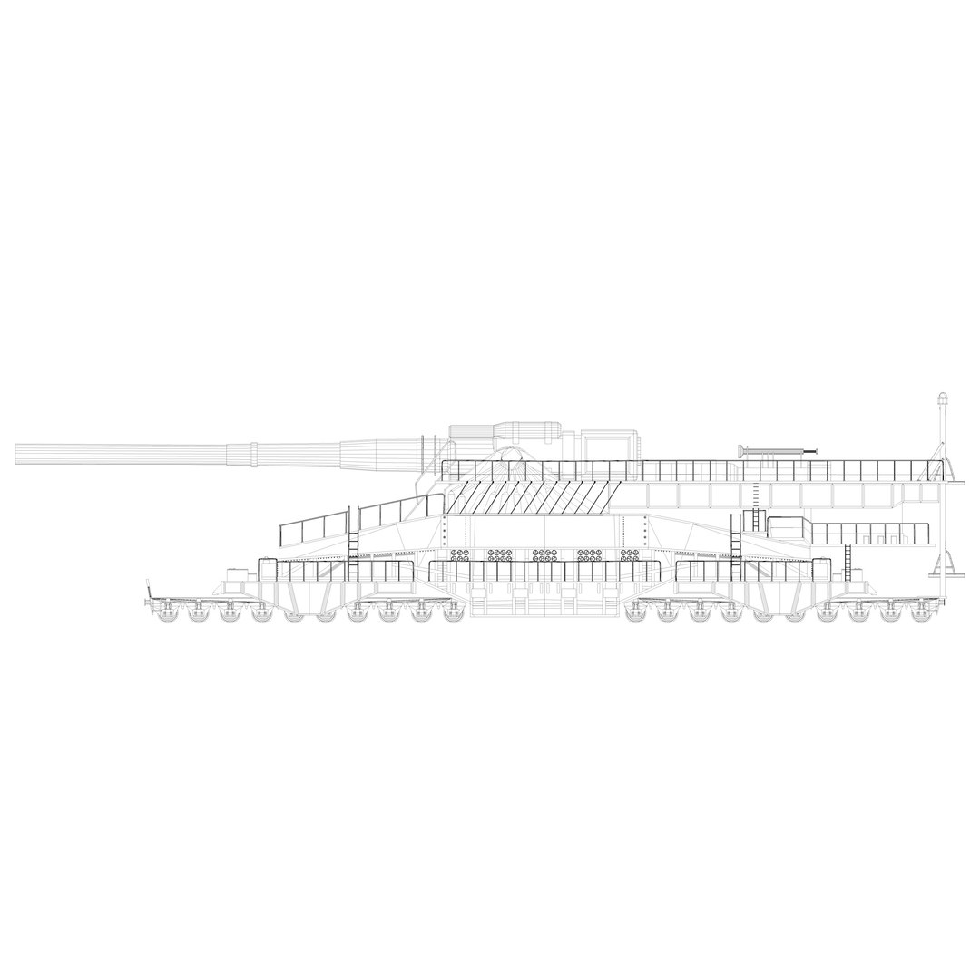 German Railgun K(E) 800 mm Dora on Behance