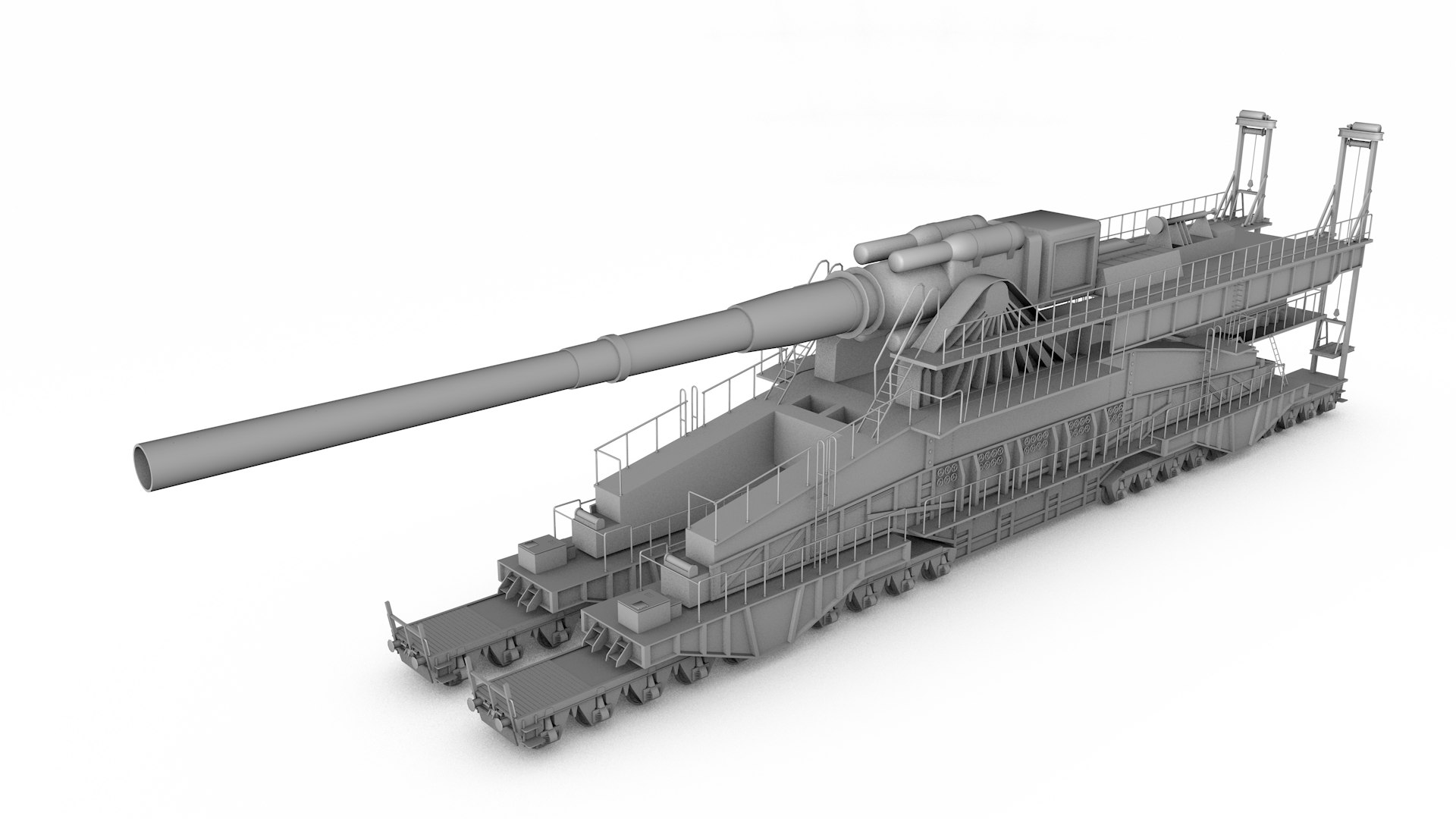 Schwerer Gustav 800mm Railroad Gun Modelo 3D - TurboSquid 1204286