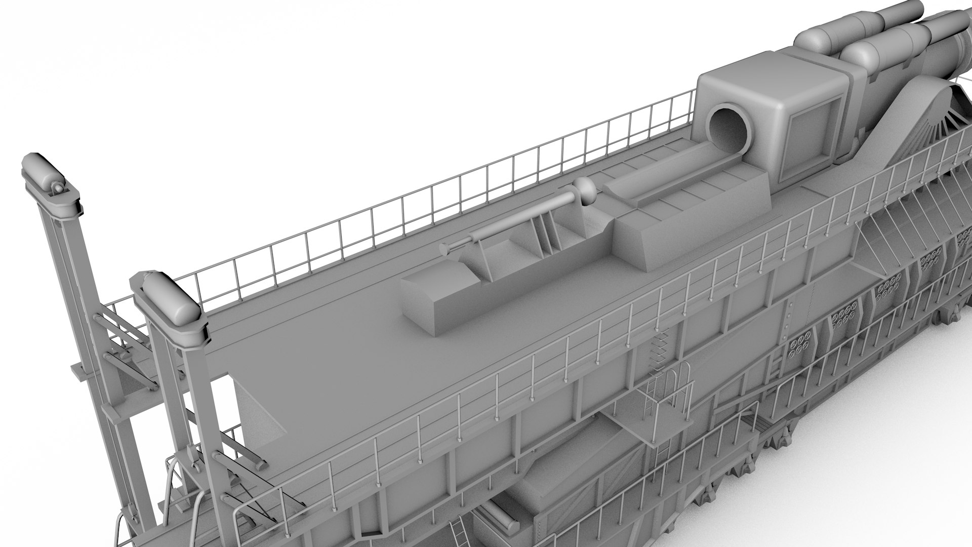 3d dora railway gun model