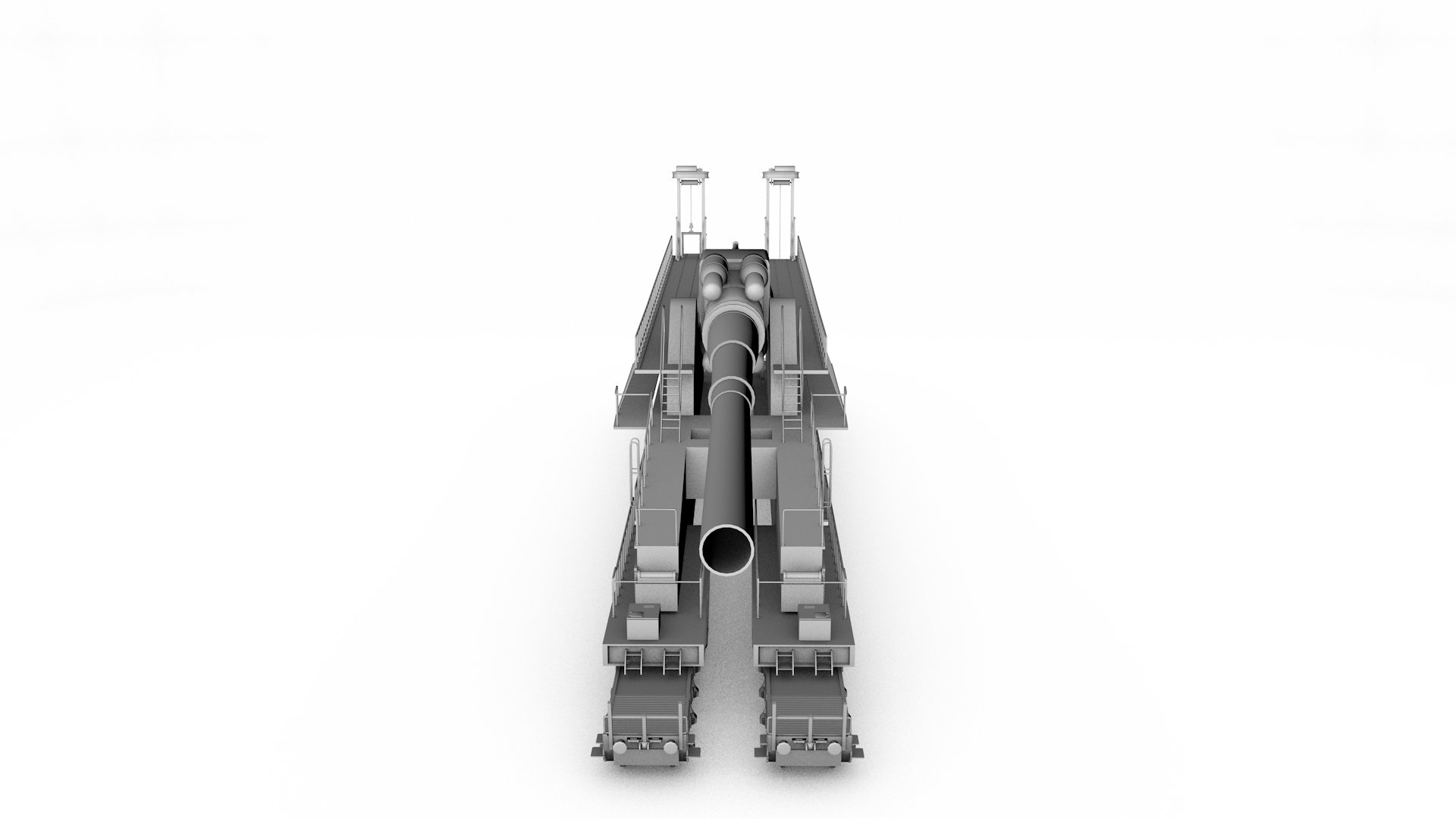 Schwerer Gustav Railway Gun - 3D model by adrianovalentini