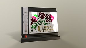 Old table thermometer Low-poly