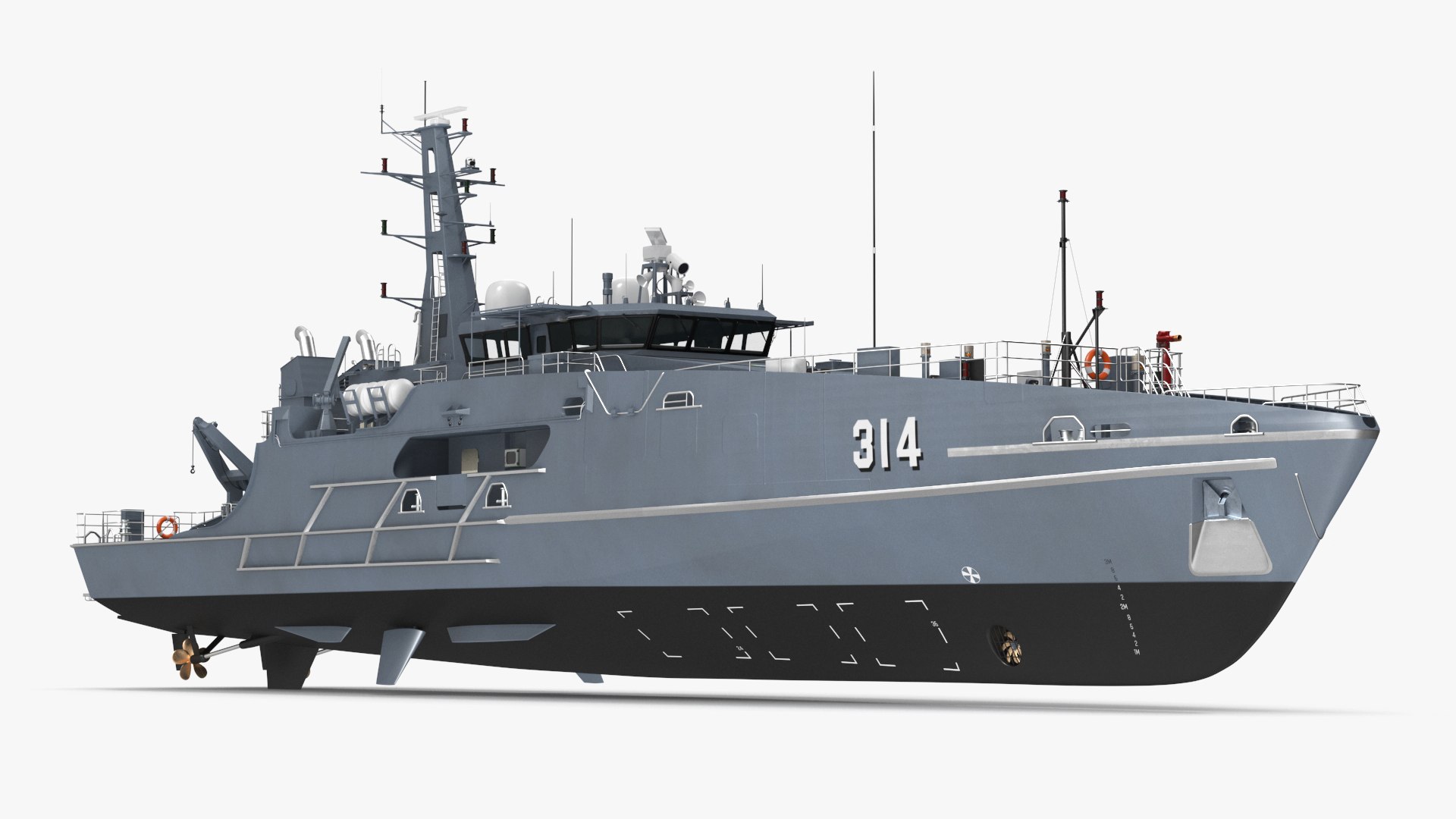 Australian Defence Vessel Cape Otway 3D model preview