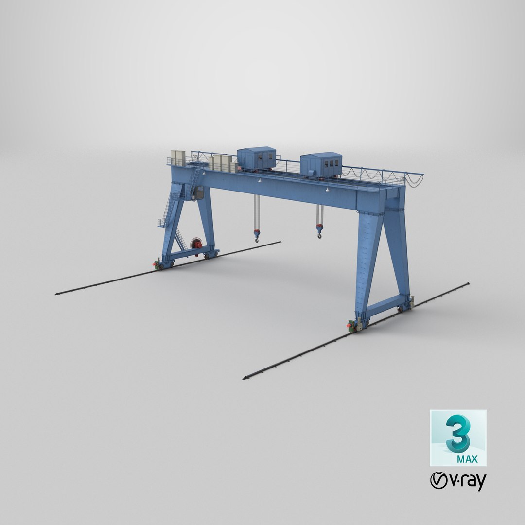 Rail Mounted Double Girder Gantry Crane Blue Simplified model https://p.turbosquid.com/ts-thumb/yQ/qNbxi2/zT/stemcell_max_vray_render/png/1767040920/1920x1080/fit_q87/8e1ce38e6c68556595bdb8bcf186048eaca11891/stemcell_max_vray_render.jpg