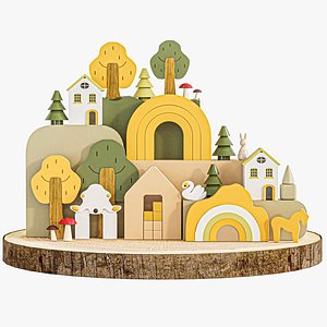 Wooden Toys Collection 3D model