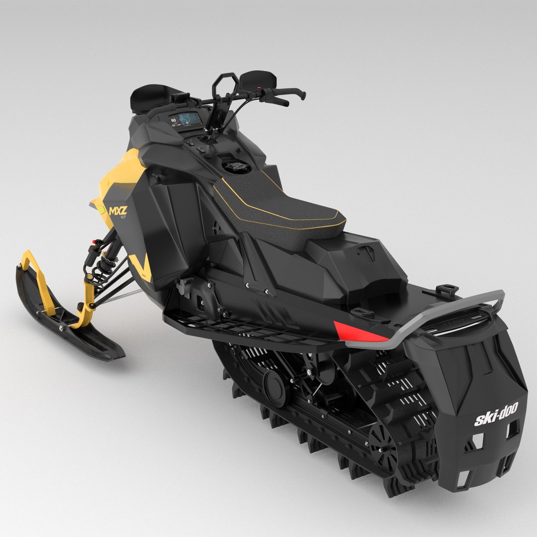 3D Snowmobile Ski-Doo MXZ Neo Plus Black-Yellow 2025 Model - TurboSquid ...