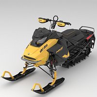 Snowmobile Ski-Doo MXZ Neo Plus Black-Yellow 2025 3D model