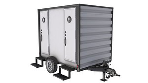 3D model Portable Restroom Trailer