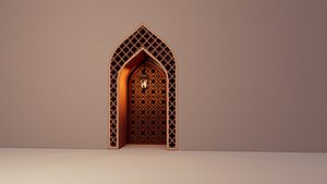 3D Windows  OR gate of arabian castle or fortress model