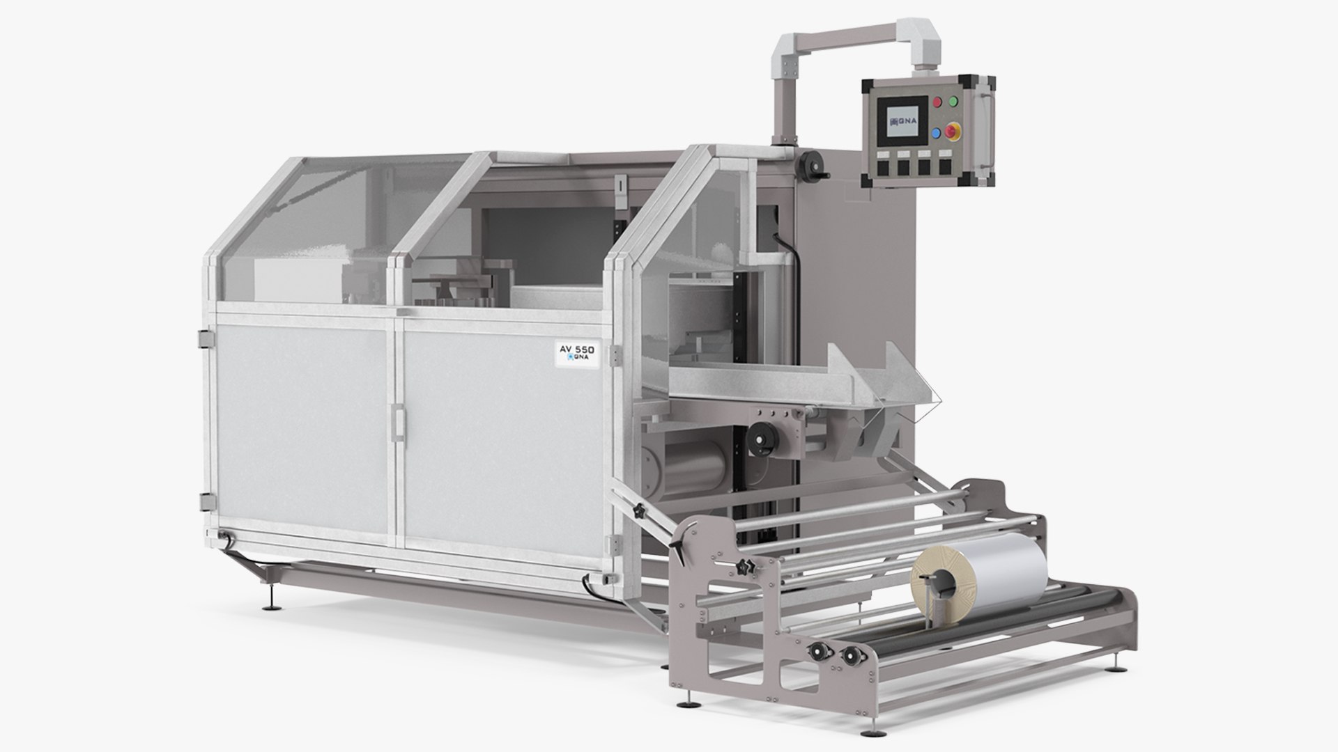 GNA AV550 Horizontal Flow Pack Wrapping Machine 3D model preview