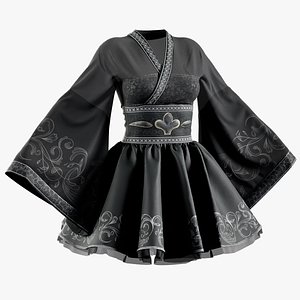 3D Fantasy Dress 002 model