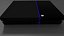 playstation 4 black 3d blend