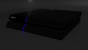 playstation 4 black 3d blend