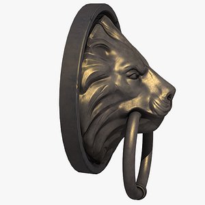 3d x lion door knocker