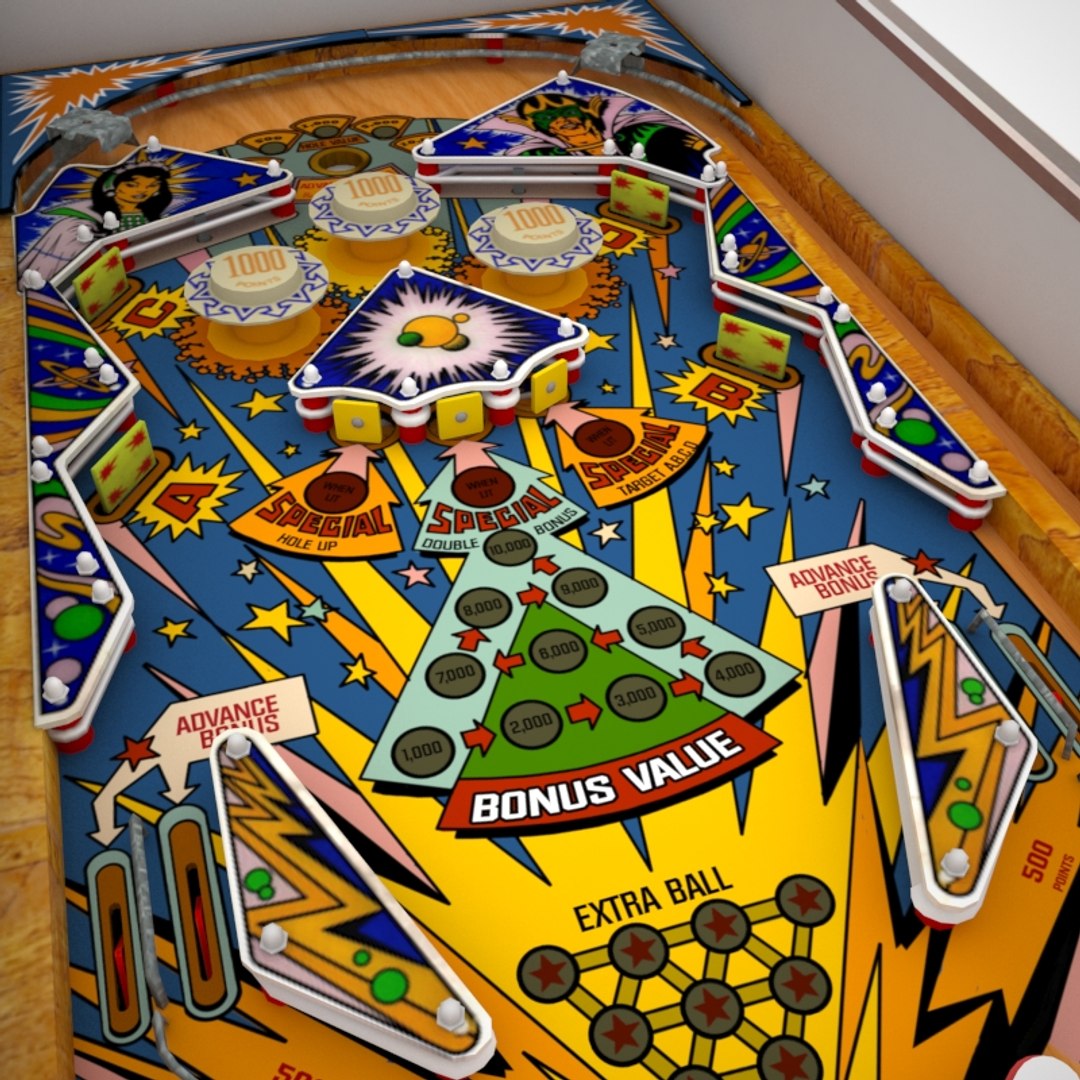 3D Pinball Machine Zaccaria Model - TurboSquid 1156966