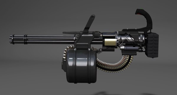 Gatling gun 3D - TurboSquid 1296467