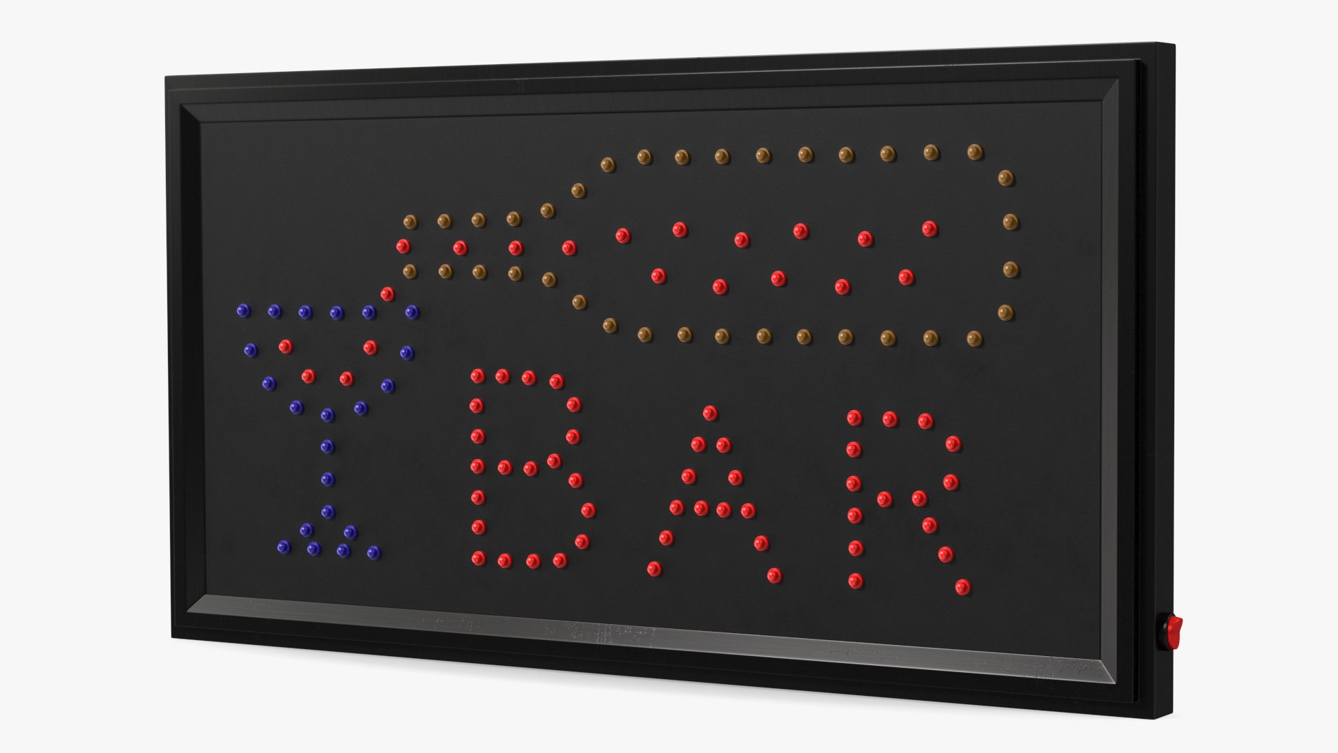Bar Neon LED Light OFF Business Sign 3D model preview