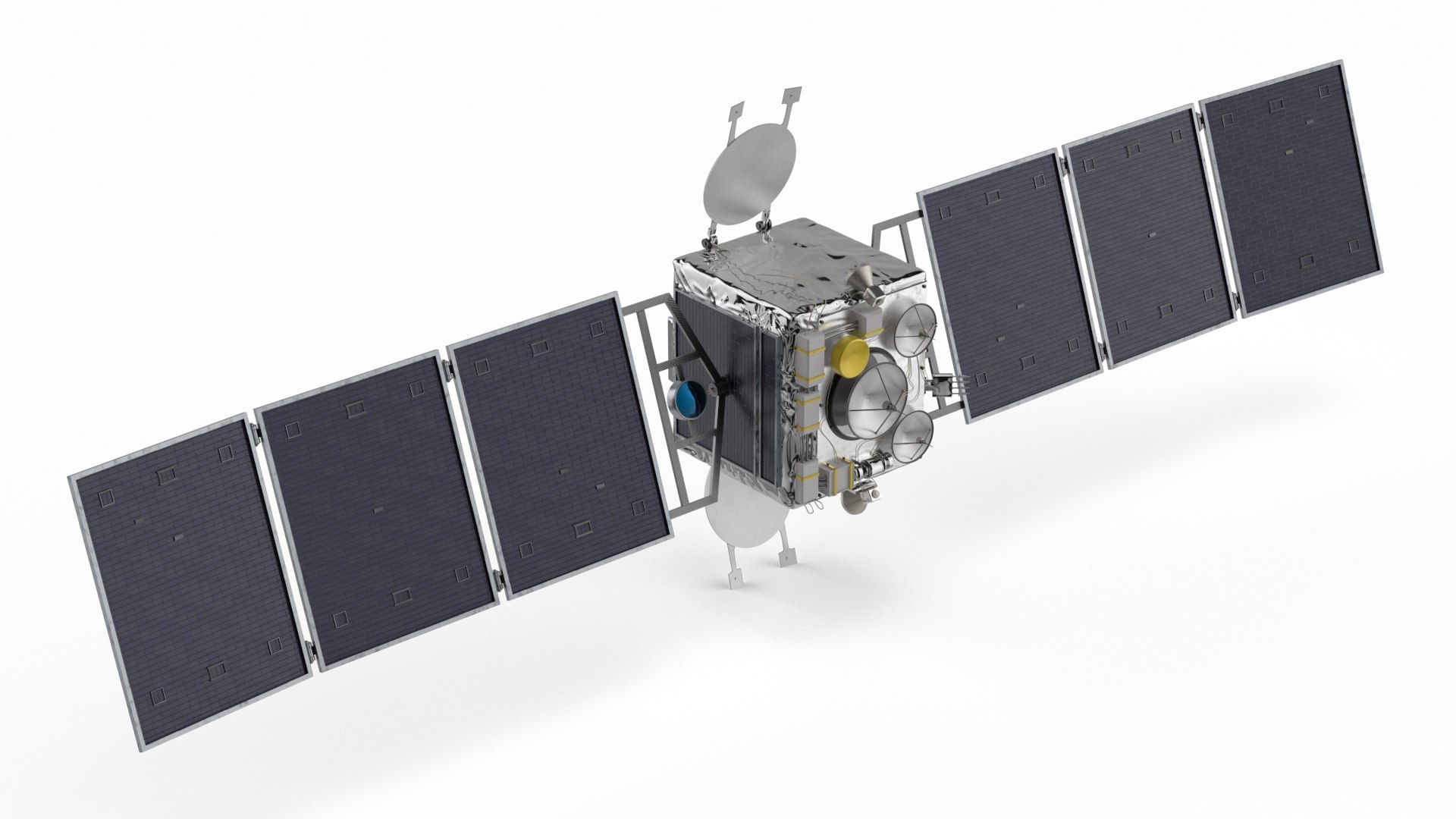 Modern Communication Satellite 3D model preview