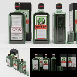 Jagermeister Liquor Set 3D model