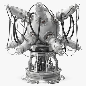 Futuristic Nuclear Reactor White