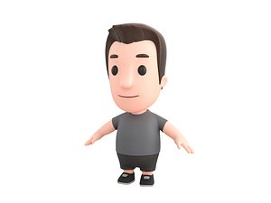 3D man male character model