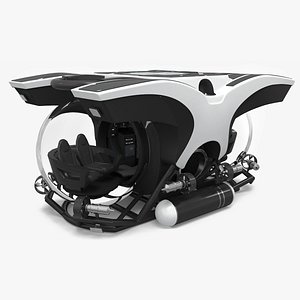 Tourist Deep Sea Submarine Rigged 3D