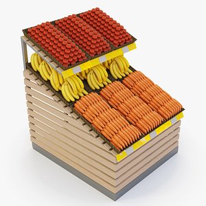 3d shelving fruit vegetables