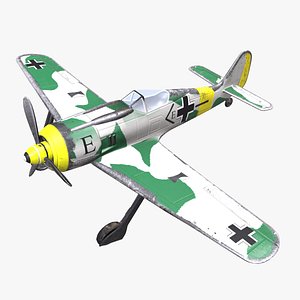 3D focke-wulf fw 190 pbr model