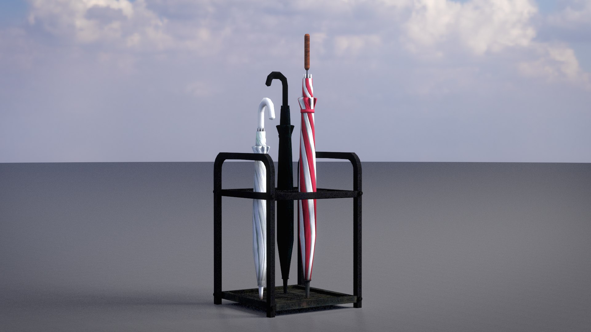 3D Umbrella Rack - TurboSquid 2325669