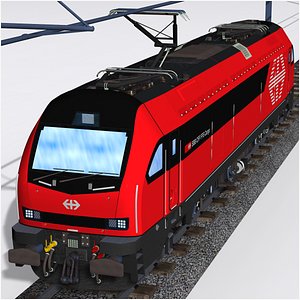 stadler euro dufour - sbb re 494 - dual mode locomotive 3D model
