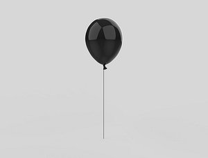 3D model balloon on stick Low-poly 3D model