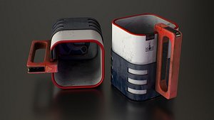 Sci-Fi Heat Mug Low-poly model
