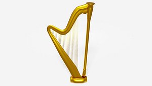 Harp OBJ 3D model