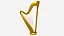 Harp OBJ 3D model