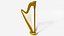 Harp OBJ 3D model