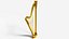 Harp OBJ 3D model