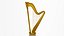 Harp OBJ 3D model