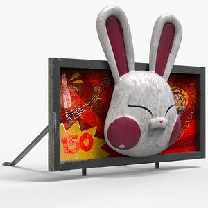 Rabbit Japan Roof Sign 3D model