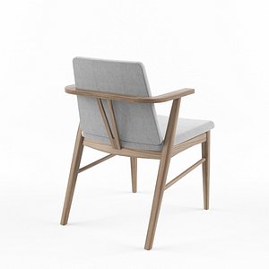 3d max armchair walnut gray