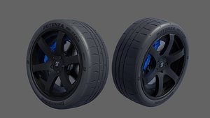 3d Wheel Model of  Bridgestone Potenza RE-71RS 3D model