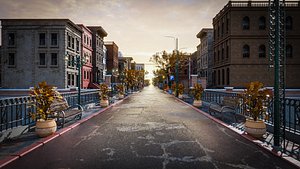 BROOKLYN BROWNSTONE DEMO SCENE WITH ALL THE ASSET model