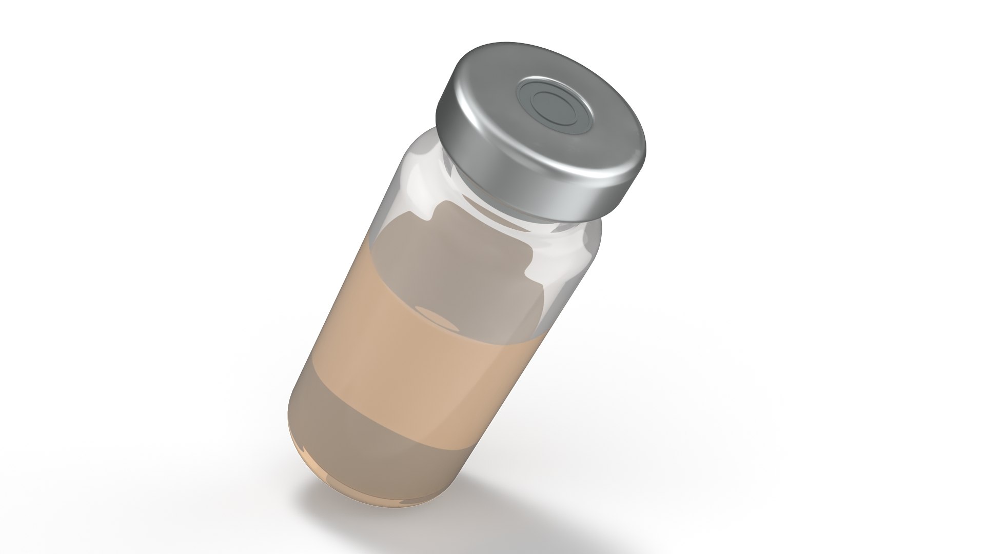 Sterile Vial 10ml Orange 3D model preview