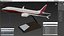 Turbofan Aircraft Scale Model with Stand 3D model