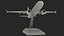 Turbofan Aircraft Scale Model with Stand 3D model