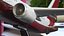 Turbofan Aircraft Scale Model with Stand 3D model
