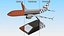 Turbofan Aircraft Scale Model with Stand 3D model