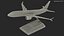 Turbofan Aircraft Scale Model with Stand 3D model