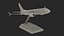 Turbofan Aircraft Scale Model with Stand 3D model