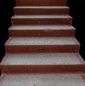 3D stairs concrete